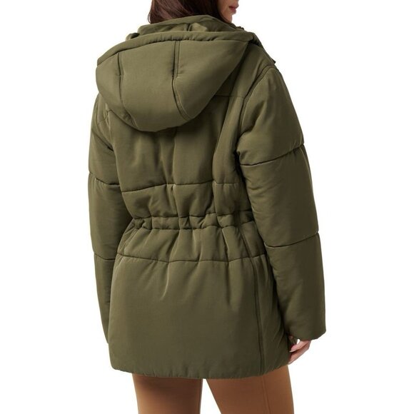 Travis Mathew Mont Blanc Puffer Jacket Quilted Hooded Grape Leaf Green S MINT - Picture 2 of 15